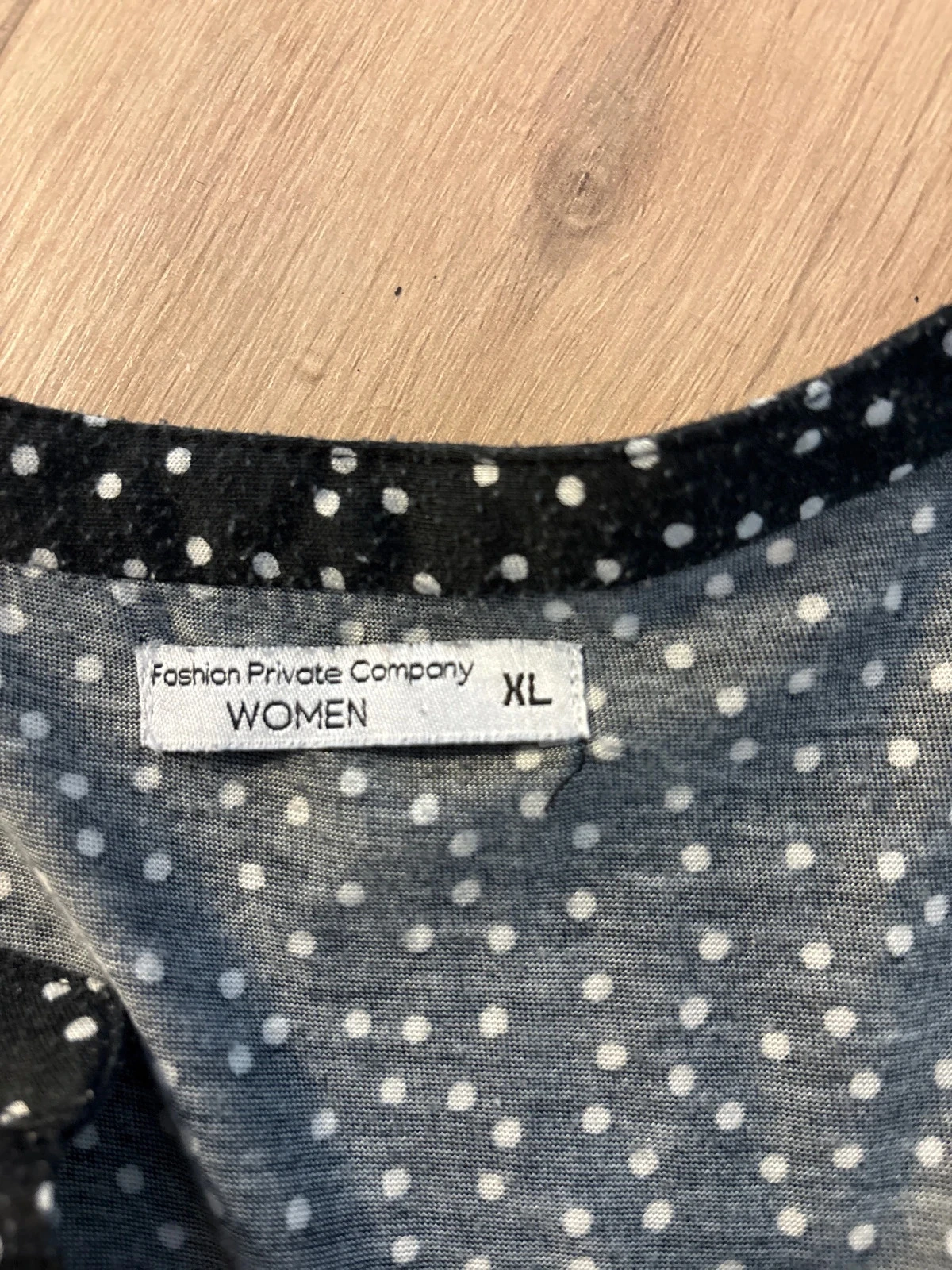 Black thick polka dot blouse FPC size XL / 42 – photo 4